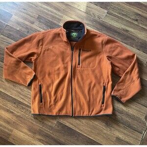 Men’s Timberland Full Zip Fleece Orange Jacket Size XL